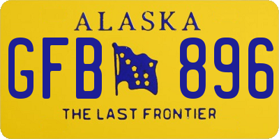 AK license plate GFB896