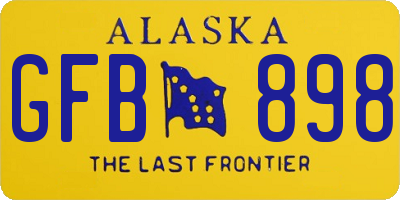 AK license plate GFB898