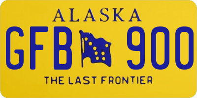 AK license plate GFB900
