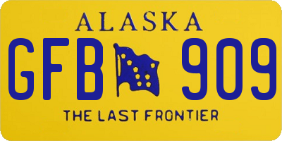 AK license plate GFB909