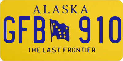 AK license plate GFB910