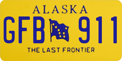AK license plate GFB911