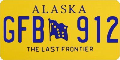 AK license plate GFB912