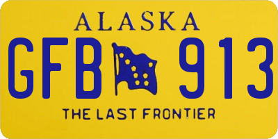 AK license plate GFB913
