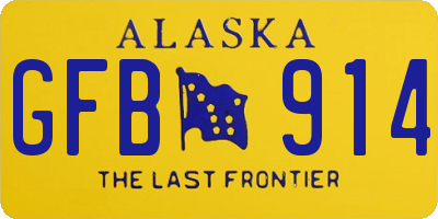 AK license plate GFB914