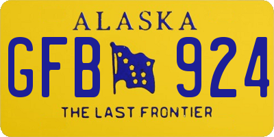 AK license plate GFB924