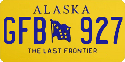 AK license plate GFB927