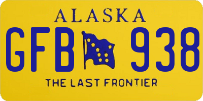AK license plate GFB938