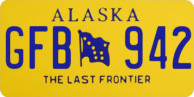 AK license plate GFB942
