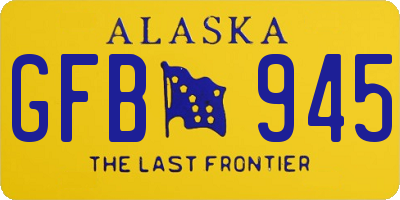 AK license plate GFB945