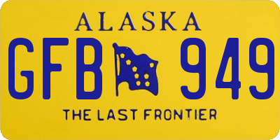 AK license plate GFB949