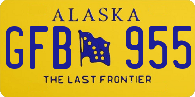 AK license plate GFB955