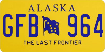 AK license plate GFB964