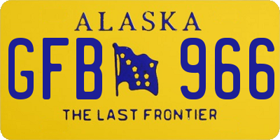AK license plate GFB966