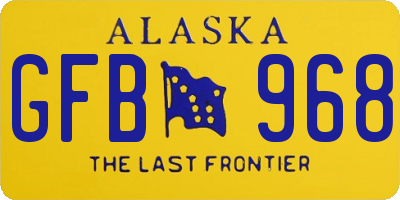 AK license plate GFB968