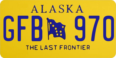 AK license plate GFB970