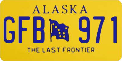 AK license plate GFB971