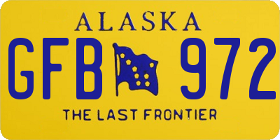 AK license plate GFB972