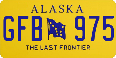 AK license plate GFB975