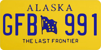 AK license plate GFB991