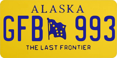 AK license plate GFB993
