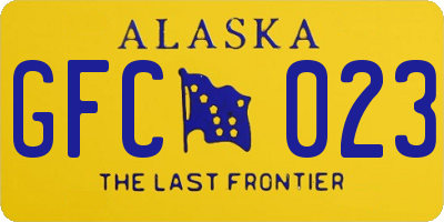 AK license plate GFC023