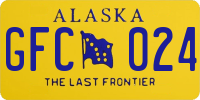 AK license plate GFC024