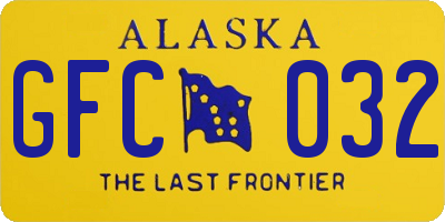 AK license plate GFC032