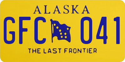 AK license plate GFC041