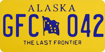 AK license plate GFC042