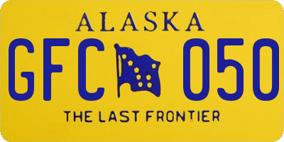 AK license plate GFC050