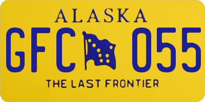 AK license plate GFC055
