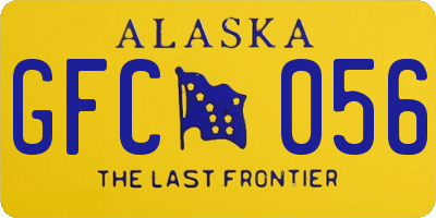 AK license plate GFC056
