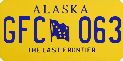 AK license plate GFC063
