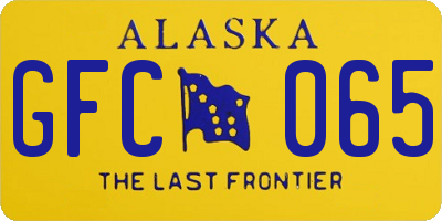 AK license plate GFC065