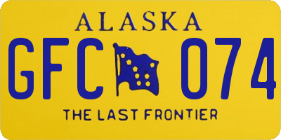 AK license plate GFC074