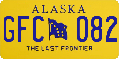 AK license plate GFC082