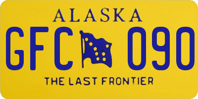 AK license plate GFC090
