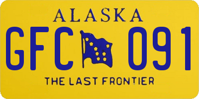AK license plate GFC091