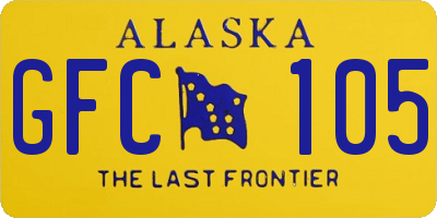 AK license plate GFC105