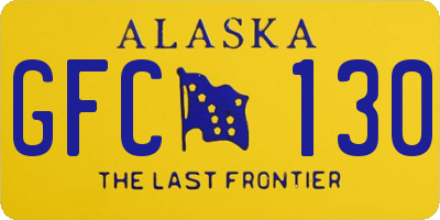 AK license plate GFC130