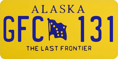 AK license plate GFC131