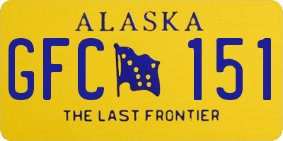 AK license plate GFC151