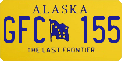 AK license plate GFC155