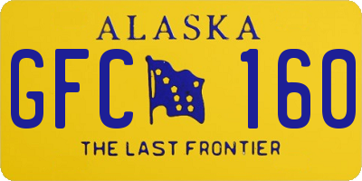 AK license plate GFC160