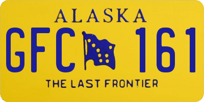 AK license plate GFC161