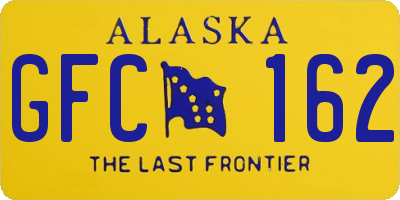 AK license plate GFC162