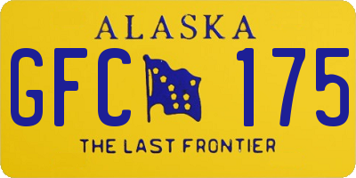 AK license plate GFC175