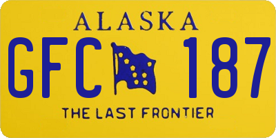 AK license plate GFC187