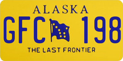 AK license plate GFC198